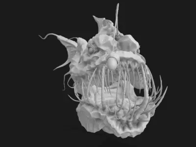 AnglerFish HighPoly fish head 3D model