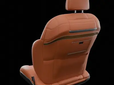 Car seat executive brown 3D model
