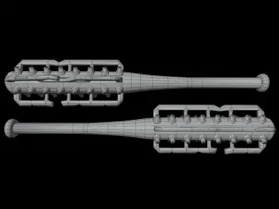 Survival Bat Low-poly 3D model
