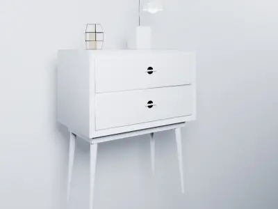 Bedside table Free low-poly 3D model buy
