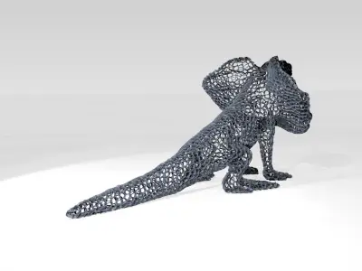 Frilled Lizard Voronoi 3D model