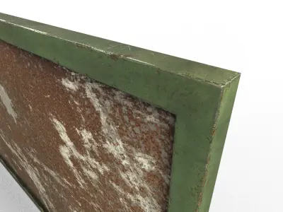 Bulletin board Low-poly 3D model