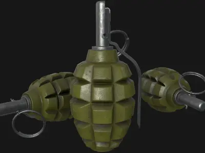 F1 Grenade Low-poly 3D model