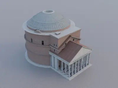 Ancient Roman Pantheon High Detail PBR Texture 3D Model 3D model