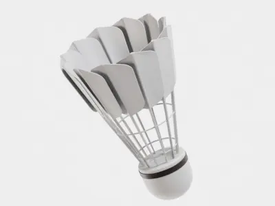 Badminton Shuttlecock Low-poly 3D model