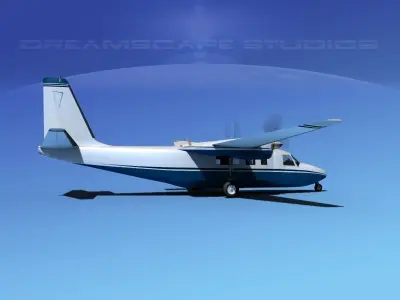 Rockwell Turbo Commander 690 V09 3D model