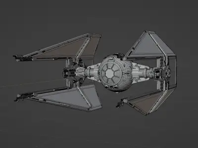 TIE Interceptor 3D model