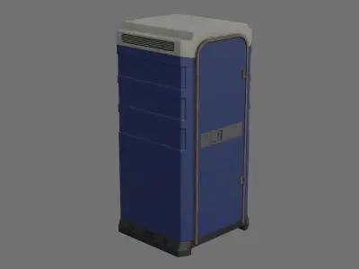 Portable Toilet 2B Low-poly 3D model