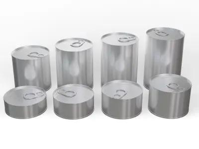 Tin Can Set  3D model