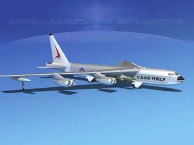 Boeing B-52D Stratofortress V05 3D model