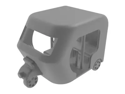 Auto Rickshaw Low-poly 3D model
