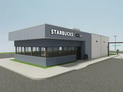 Starbucks Coffee Store 3D model