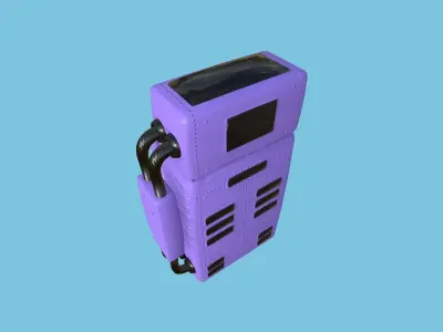 Astronaut Backpack 07 - Purple Black - Character Design Fashion Low-poly 3D model