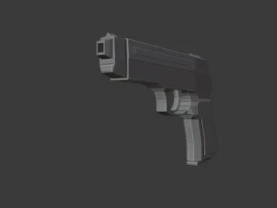 9 MM Handgun Free low-poly 3D model