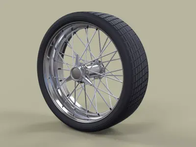 Wheel with spokes 3D model