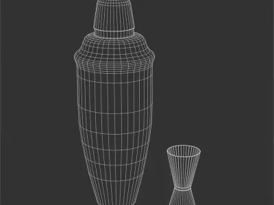  Martini Shaker Model, Silver 