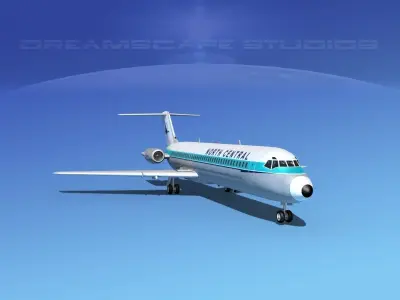 Douglas DC-9-40 north Central 3D model