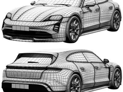 Porsche Taycan Turbo Turismo 3D model