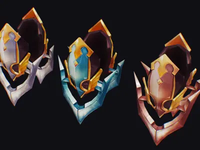 Claw Hand Classic Claws Glove Blade Cutting Edged Wedge Low-poly 3D model