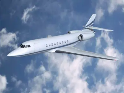 Dassault Falcon 2000dx private jet 3D model