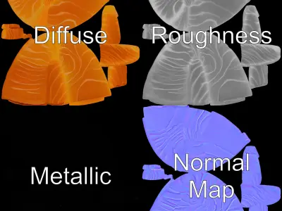 Salmon Fillet D Model Pack Low-poly 3D model