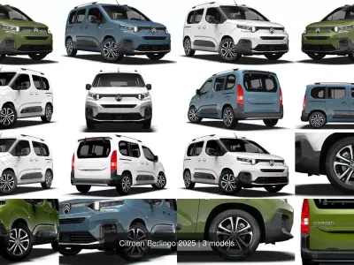 Citroen Berlingo 2025 3D Model Collection