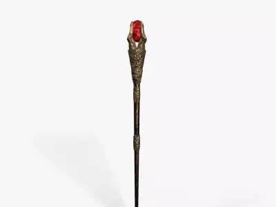 Staff 02 V2 Low-poly 3D model