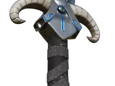 Scandinavian Style Sword Low-poly 3D model