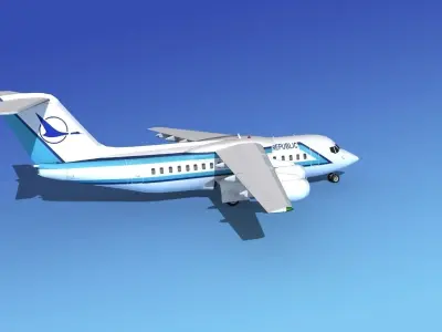 BAe 146-200 Republic 3D model