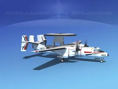 Grumman E-2C Hawkeye V12 3D model