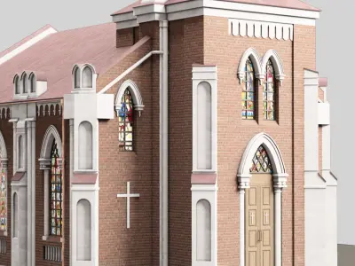 Cathedral church 3D model