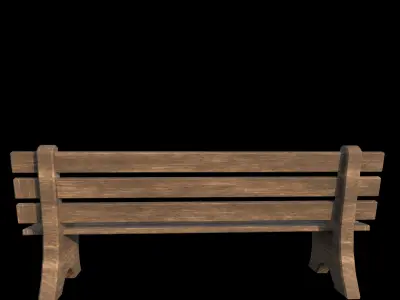 Bench - PBR - Textured Low-poly 3D model