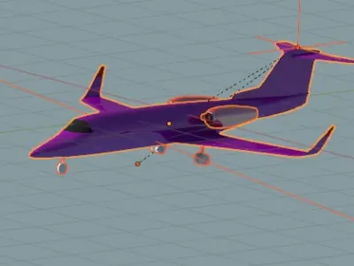 Jet Aircraft Low-poly 3D model