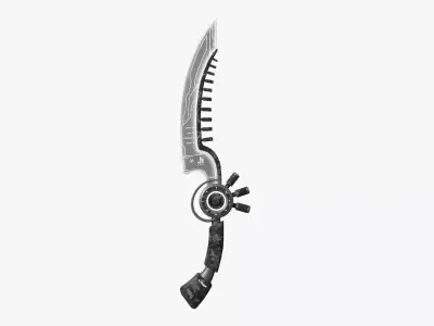SciFi Dagger A09 Black Camo - Sci Fi Weapon Design Low-poly 3D model