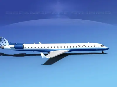 Bombardier CRJ900 United Express 2 3D model