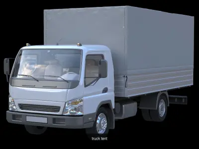 cargo van truck van isotherm baw chassis 3D Model Pack