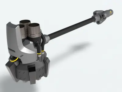 Reinhardt hammer from game Overwatch 3D model