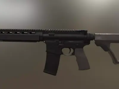 Mk18 Assault Rifle Low-poly 3D model purchase