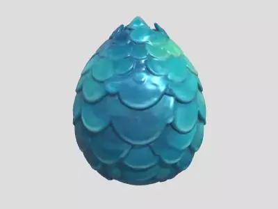 Scaly Egg by Tripo Free low-poly 3D model