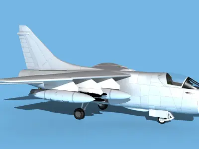Chance Vought A-7E Corsair II V10 HA ANG 3D model