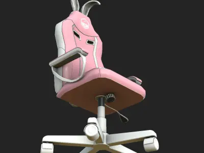 Pink Bunny Gaming Chair Low-poly 3D model purchase