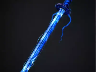 Stormlight Energy Katana Low-poly 3D model