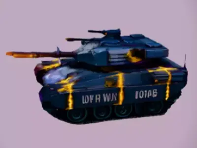 Cyberpunk Sci-Fi Battle Tank 3D model