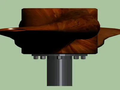 Vintage aircraft propellor 3D model