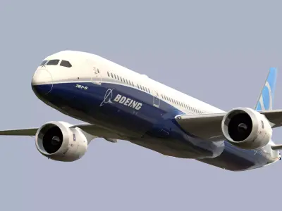Boeing-787-9  Low-poly 3D model