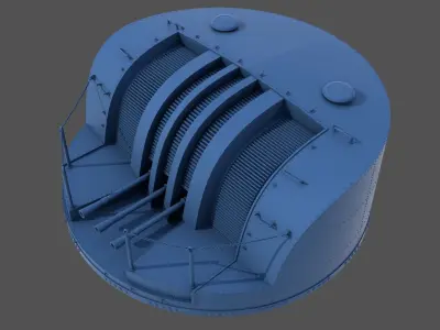 Type 96 turret 1945 - Commercial license - 1-100 scale 3D print model