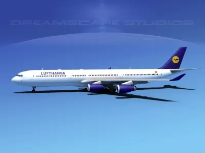 Aibrubs A340-600 Lufthansa 3D model