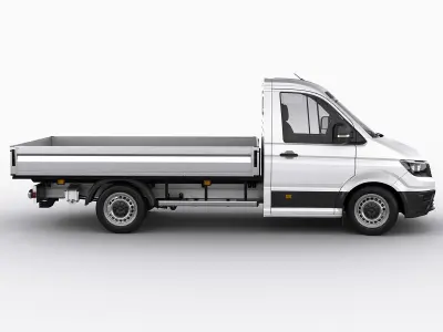 VW Crafter 2017 single cab pickup 3D model