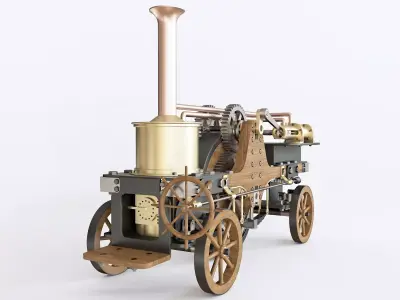 Patrick Stirling Steam Traction Engine 3D model