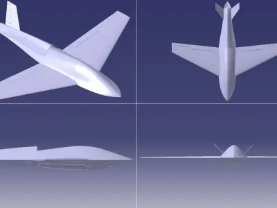 Unmanned Combat Aerial Vehicle- UCAV 3D model